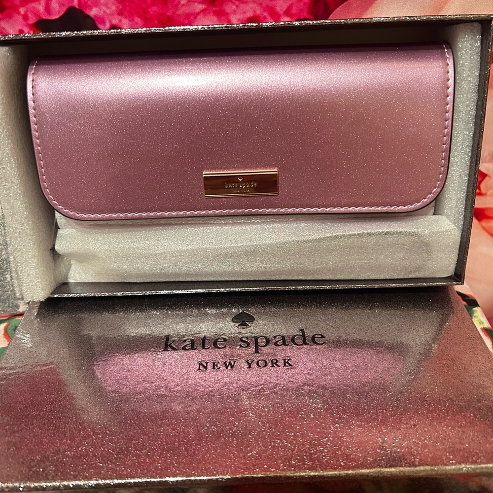 kate spade Pink Metallic Wallet